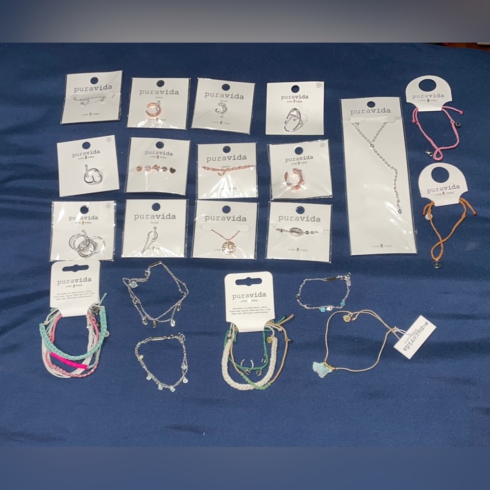 Puravida Lot - Necklace, Bracelets, Anklets, Rings, and More
